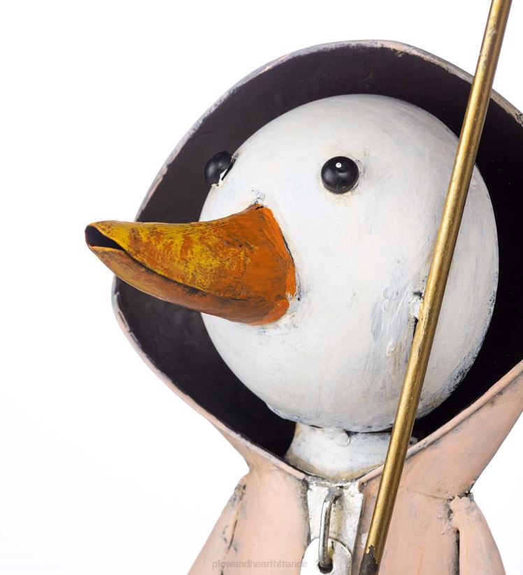 Plow & Hearth cour et jardin statue de jardin en forme de canard en métal - bleu 0BNZ166