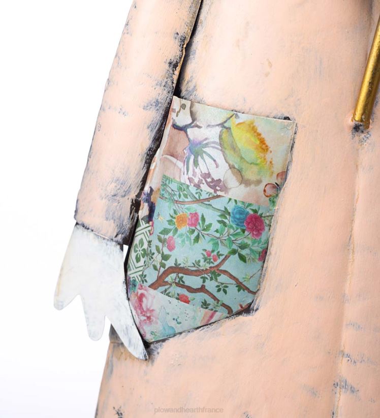 Plow & Hearth cour et jardin statue de jardin en forme de canard en métal - bleu 0BNZ166