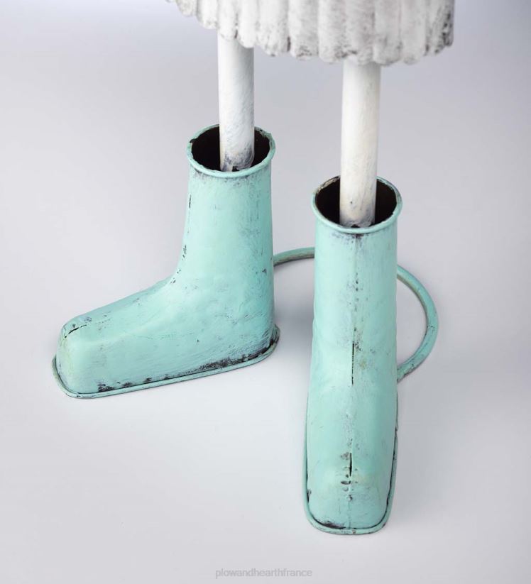 Plow & Hearth cour et jardin statue de jardin en forme de canard en métal - bleu 0BNZ166