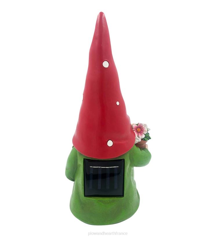 Plow & Hearth cour et jardin statue de jardin solaire anti-insectes - gnome 0BNZ227
