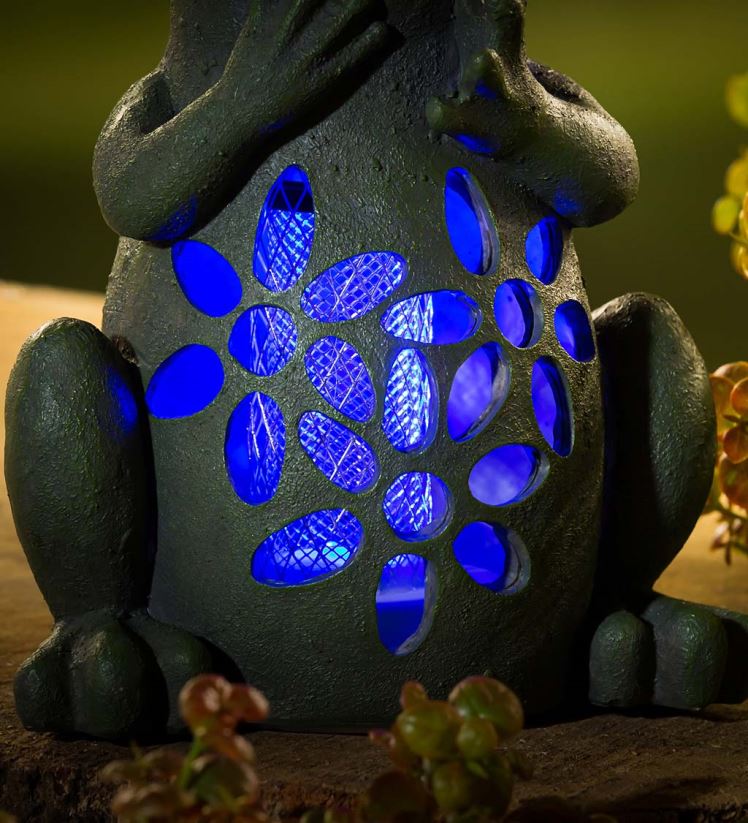 Plow & Hearth cour et jardin statue de jardin solaire anti-insectes - gnome 0BNZ227