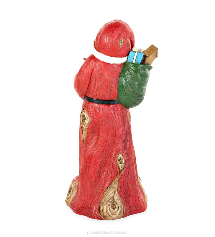 Plow & Hearth cour et jardin statue de mangeoire à oiseaux du Père Noël toutes saisons 0BNZ106