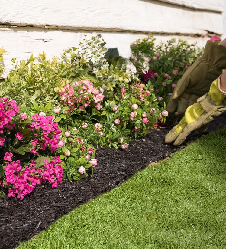 Plow & Hearth cour et jardin bordure en caoutchouc recyclé avec paillis permanent 0BNZ669