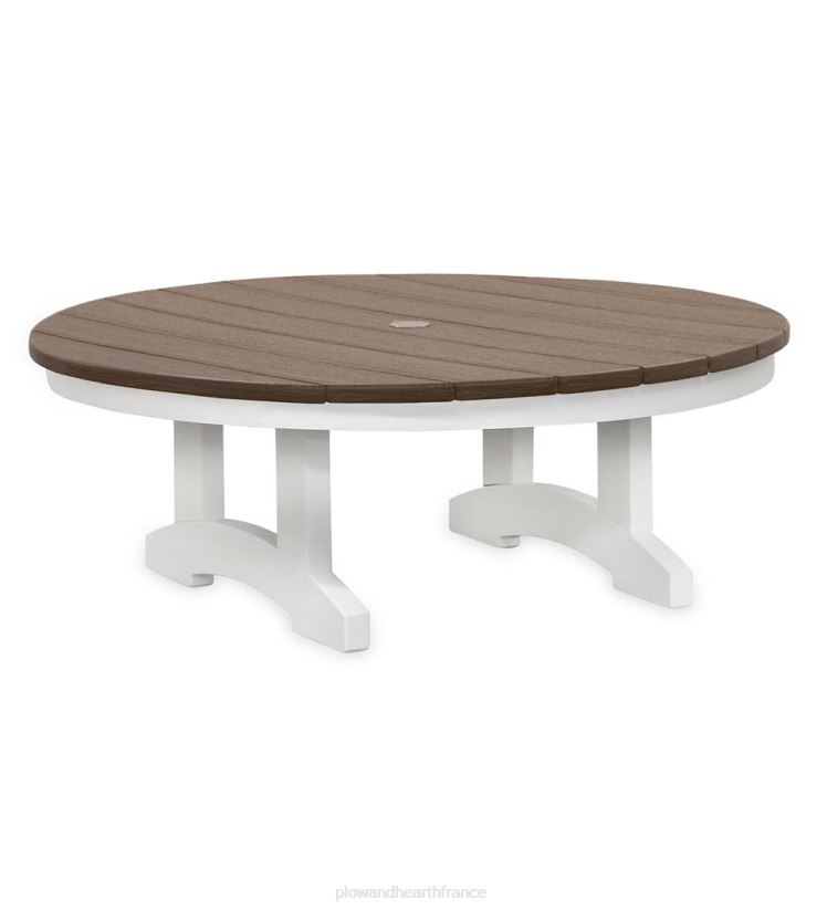 Plow & Hearth cour et jardin May River - Ensemble de conversation 5 pièces avec sièges d'extérieur - gris côtier/blanc 0BNZ680