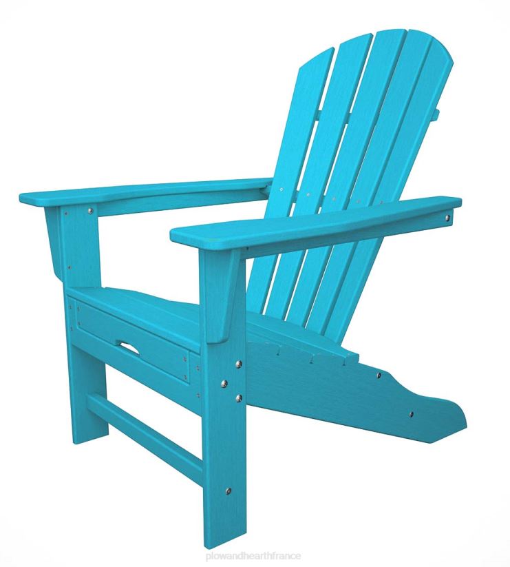 Plow & Hearth cour et jardin chaise adirondack en polywood avec pouf escamotable - bleu 0BNZ682