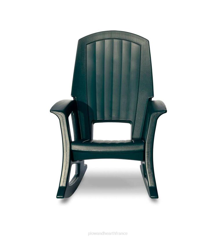 Plow & Hearth cour et jardin chaise berçante rockaway écologique toutes saisons - brun taupe 0BNZ678