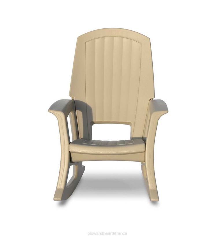 Plow & Hearth cour et jardin chaise berçante rockaway écologique toutes saisons - brun taupe 0BNZ678