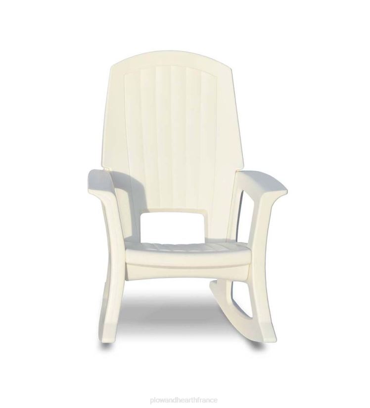 Plow & Hearth cour et jardin chaise berçante rockaway écologique toutes saisons - brun taupe 0BNZ678