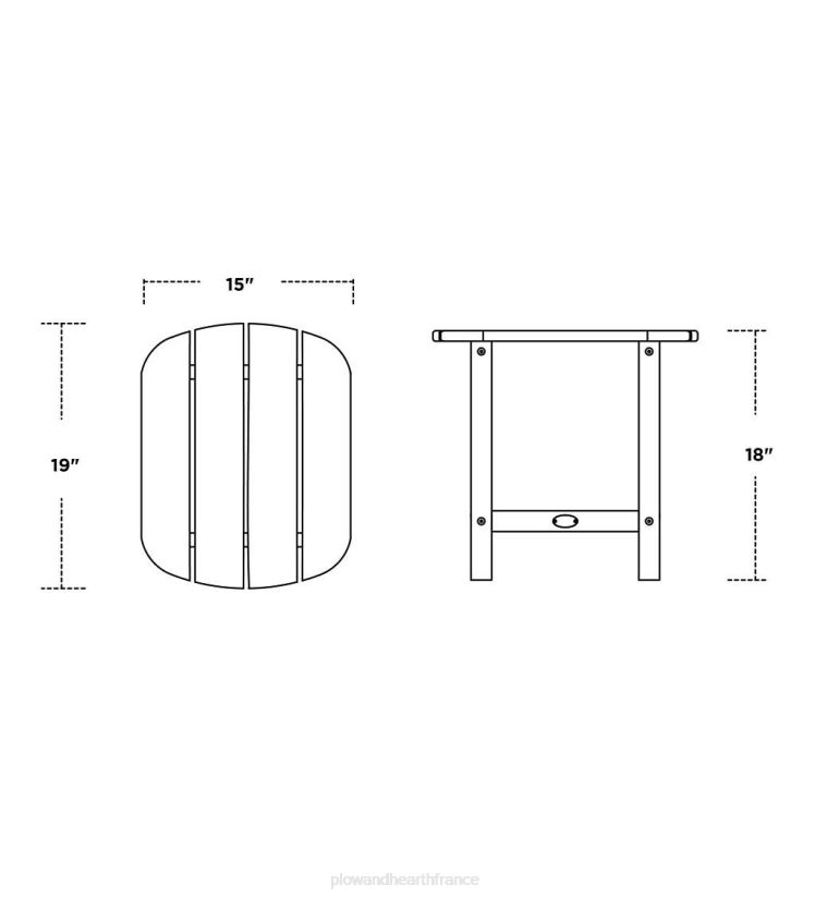 Plow & Hearth cour et jardin meubles Adirondack en polywood 0BNZ679