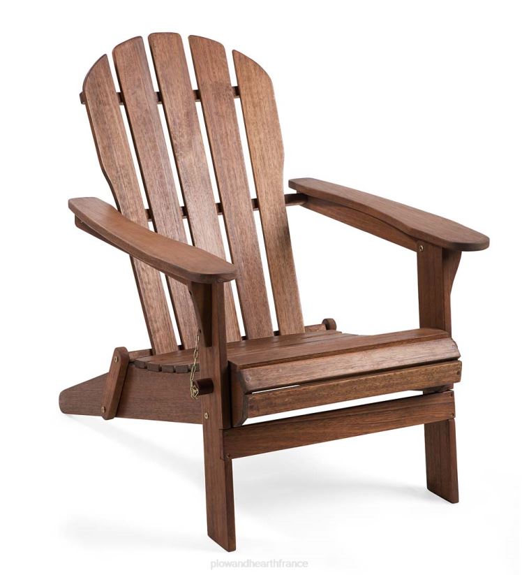 Plow & Hearth cour et jardin mobilier d'extérieur adirondack en bois d'eucalyptus 0BNZ675