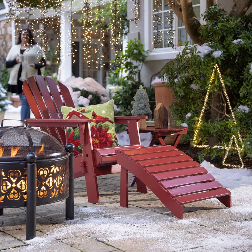 Plow & Hearth cour et jardin mobilier d'extérieur adirondack en bois d'eucalyptus 0BNZ675