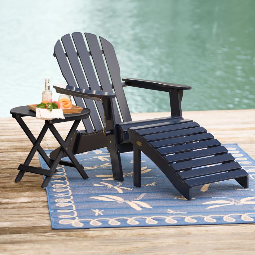 Plow & Hearth cour et jardin mobilier d'extérieur adirondack en bois d'eucalyptus 0BNZ675