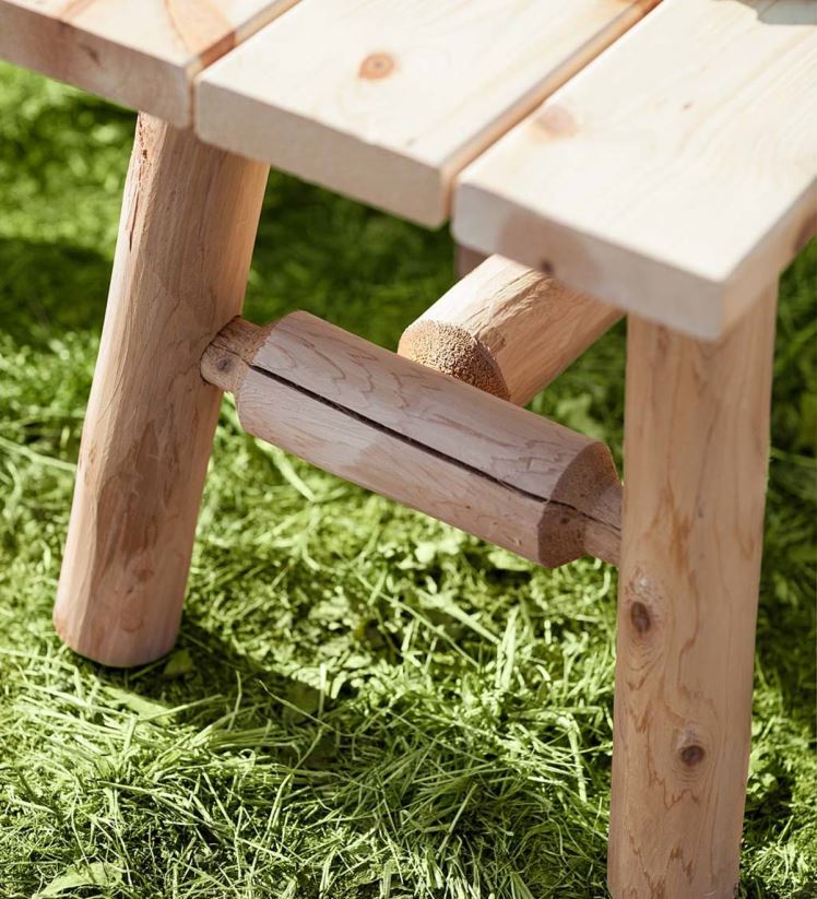 Plow & Hearth cour et jardin mobilier d'extérieur en rondins de cèdre blanc du nord fabriqué aux États-Unis 0BNZ684