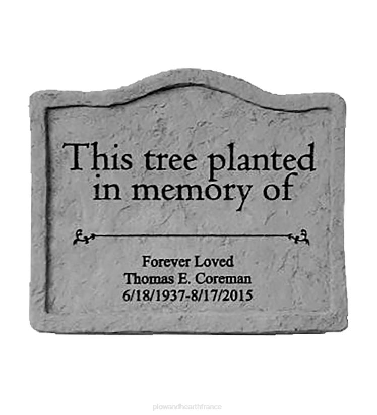 Plow & Hearth cour et jardin personnalisé cette pierre de jardin commémorative d'arbre 0BNZ698