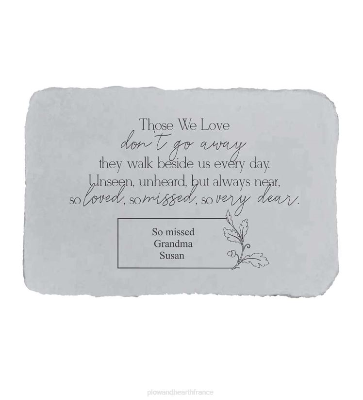 Plow & Hearth cour et jardin personnalisé ceux que nous aimons pierre de jardin commémorative 0BNZ696