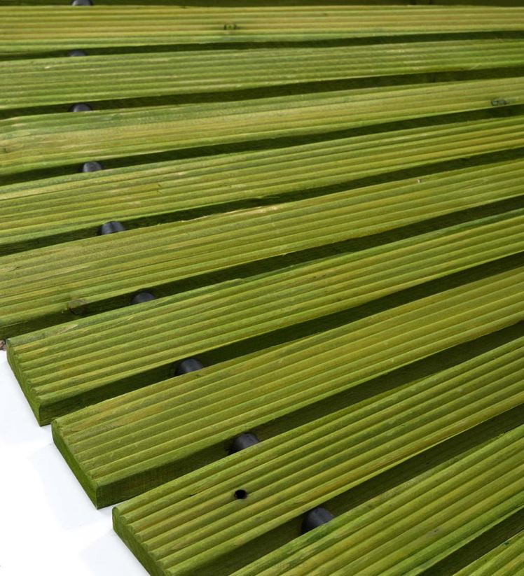 Plow & Hearth cour et jardin Allée en bois dur courbé vert déployable de 4'l 0BNZ693