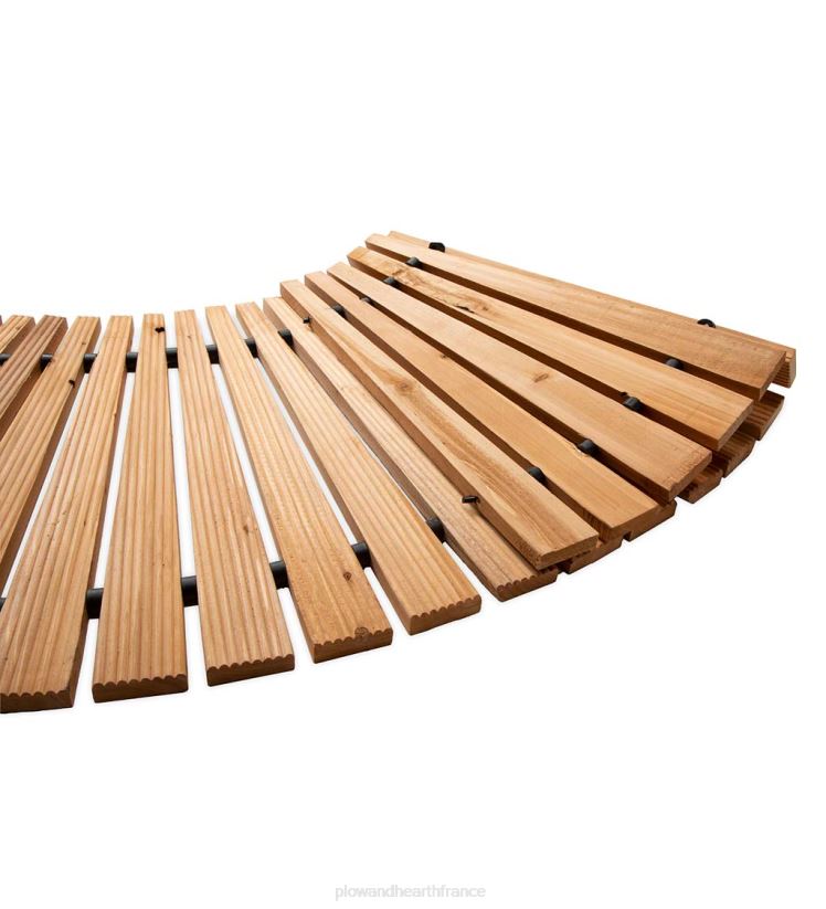 Plow & Hearth cour et jardin Allée en bois dur incurvée de 4 pi 0BNZ687