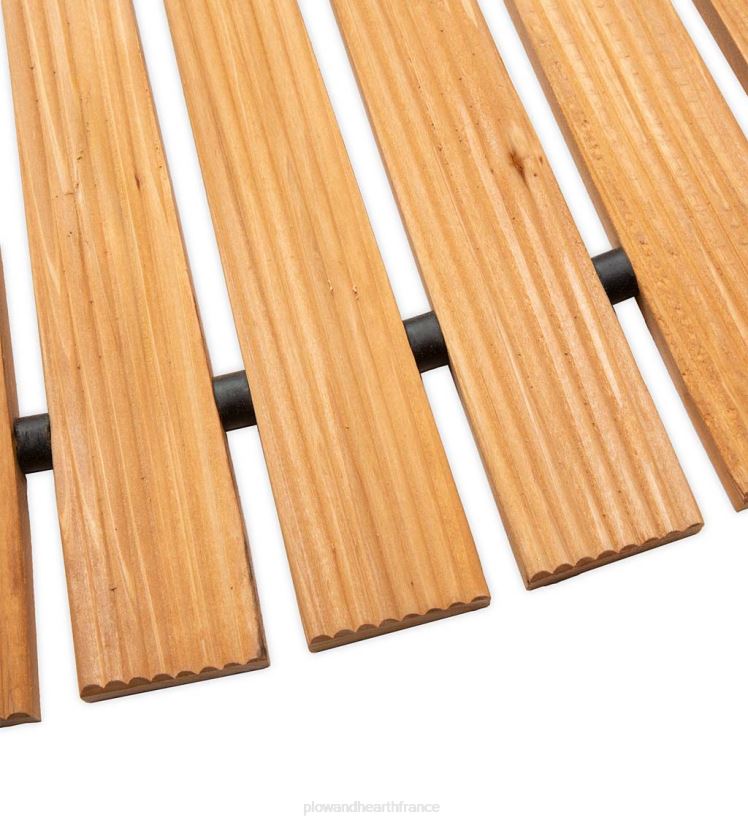 Plow & Hearth cour et jardin Allée en bois dur incurvée de 4 pi 0BNZ687