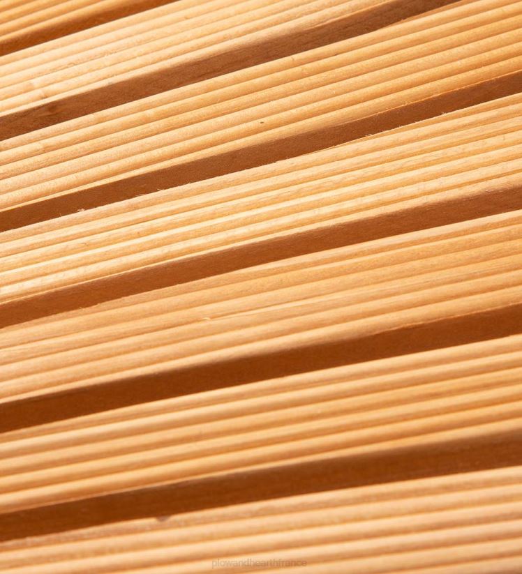 Plow & Hearth cour et jardin Allée en bois dur incurvée de 4 pi 0BNZ687