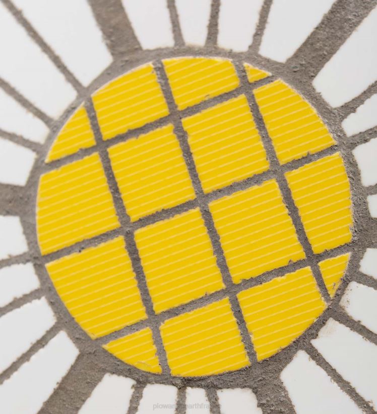 Plow & Hearth cour et jardin tremplin en mosaïque - jaune 0BNZ691