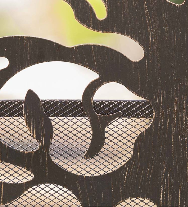 Plow & Hearth cour et jardin Portail de jardin autonome arqué en métal avec motif arbre de vie 0BNZ661