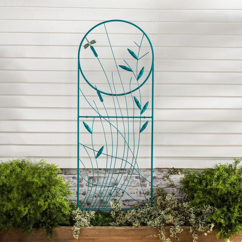 Plow & Hearth cour et jardin quenouilles et treillis de jardin de libellules 0BNZ662