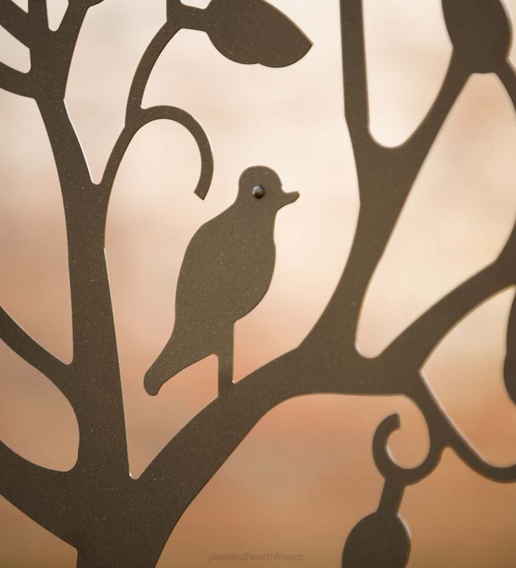 Plow & Hearth cour et jardin tonnelle de jardin voûtée en métal avec motif arbre de vie 0BNZ652