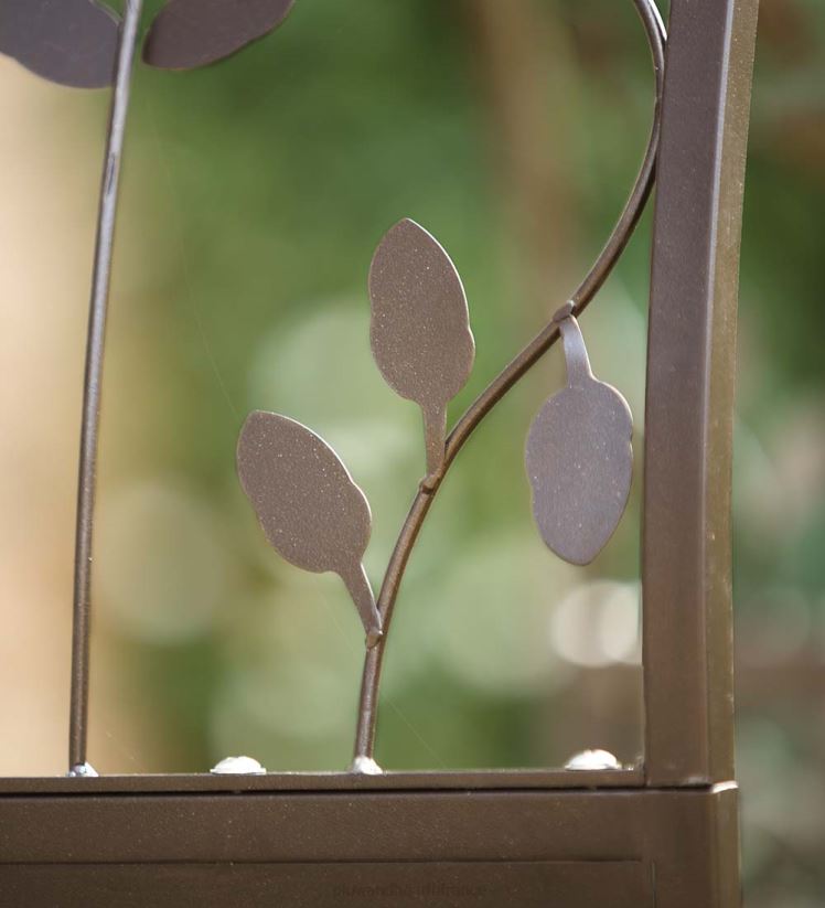 Plow & Hearth cour et jardin tonnelle de jardin voûtée en métal avec motif arbre de vie 0BNZ652