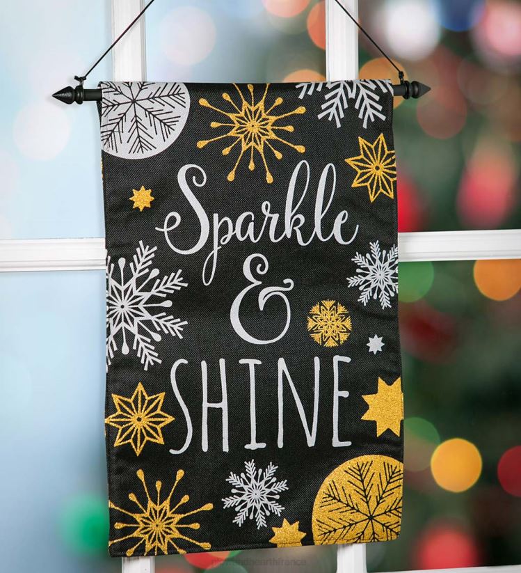 Plow & Hearth cour et jardin Cintre de drapeau de jardin avec cheville en métal 0BNZ640