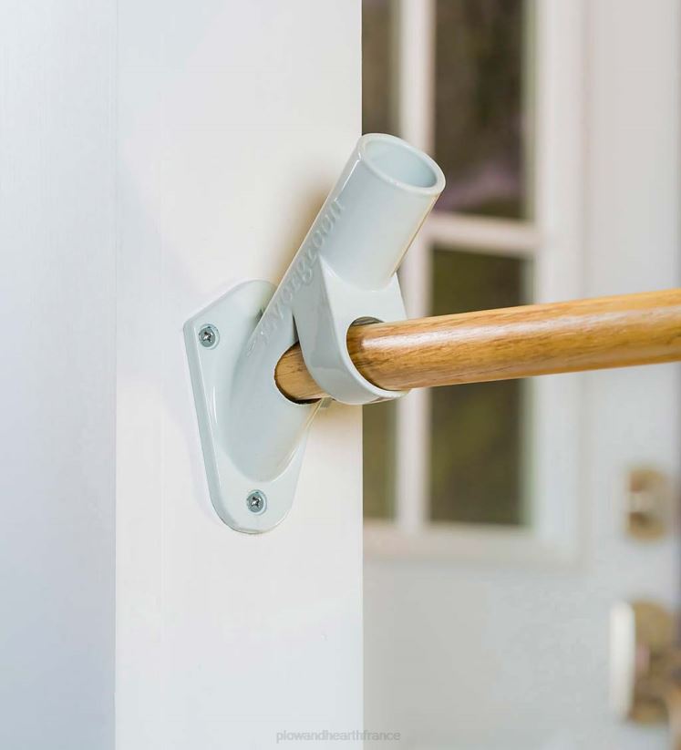 Plow & Hearth cour et jardin Support de drapeau de maison en aluminium à deux positions avec finition blanche 0BNZ642