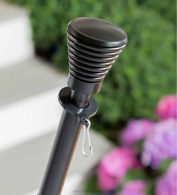 Plow & Hearth cour et jardin mât de drapeau de maison extensible en métal 0BNZ646