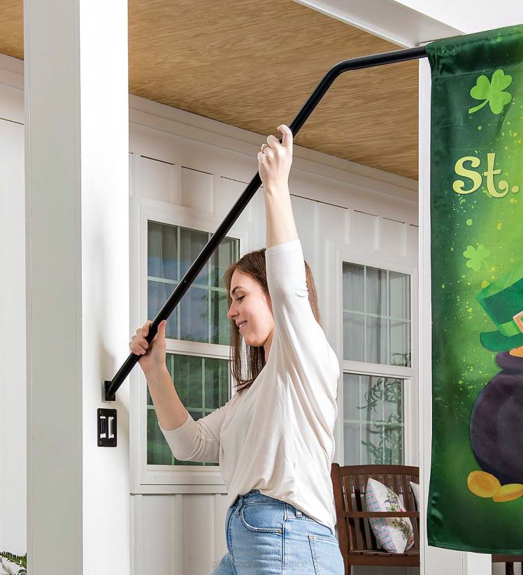 Plow & Hearth cour et jardin mât de drapeau de maison facile à monter 0BNZ643