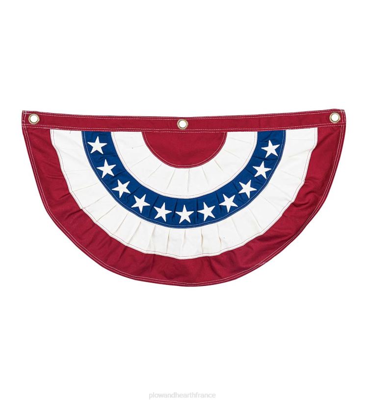 Plow & Hearth cour et jardin collection classique de banderoles en coton avec drapeau américain 0BNZ539