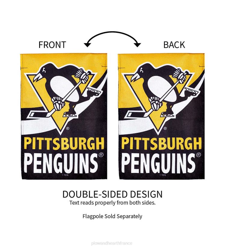 Plow & Hearth cour et jardin Drapeau de jardin en toile de jute de hockey de la LNH - Red Wings de Détroit 0BNZ613