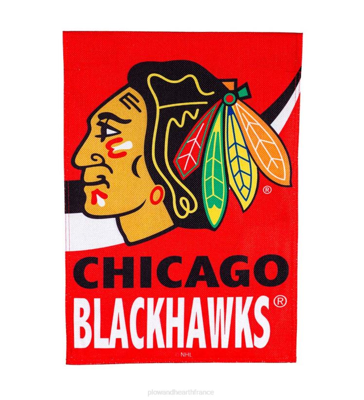 Plow & Hearth cour et jardin Drapeau de jardin en toile de jute de hockey de la LNH - Red Wings de Détroit 0BNZ613