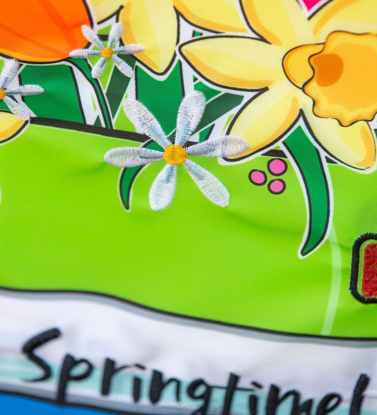 Plow & Hearth cour et jardin drapeau de jardin en applique de camion de printemps 0BNZ592