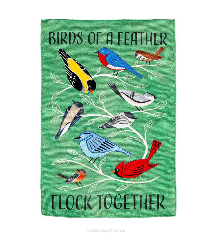 Plow & Hearth cour et jardin drapeau de jardin en toile de jute se rassemblent 0BNZ555