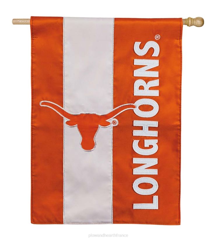 Plow & Hearth cour et jardin Drapeau de maison en applique de fierté d'équipe universitaire embelli double face - État de l'Iowa 0BNZ634