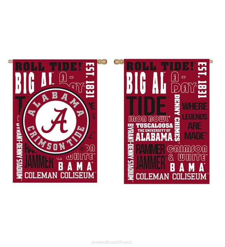 Plow & Hearth cour et jardin drapeau de maison en suède de fierté d'équipe d'université de règles de fan double face - univ d'oklahoma 0BNZ638