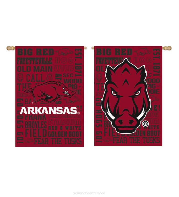 Plow & Hearth cour et jardin drapeau de maison en suède de fierté d'équipe d'université de règles de fan double face - univ d'oklahoma 0BNZ638