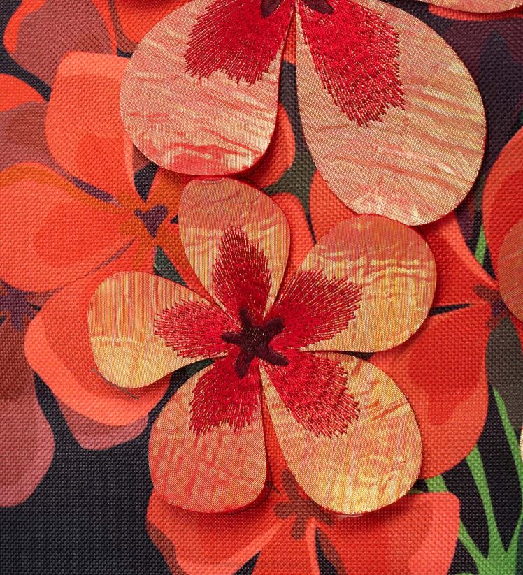 Plow & Hearth cour et jardin drapeau du domaine de bienvenue en géranium 0BNZ627