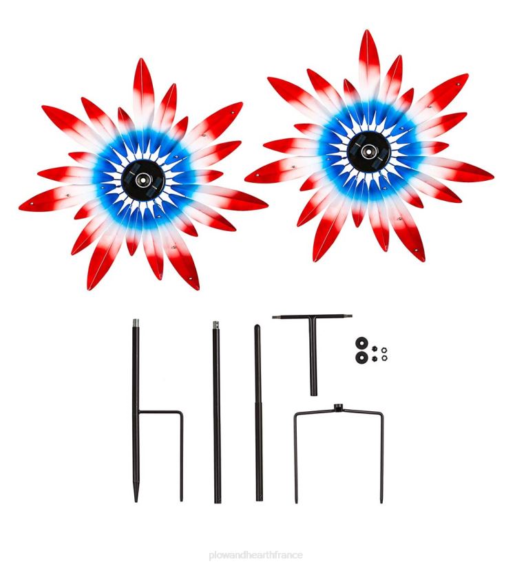 Plow & Hearth cour et jardin Spinner à vent solaire patriotique 0BNZ369