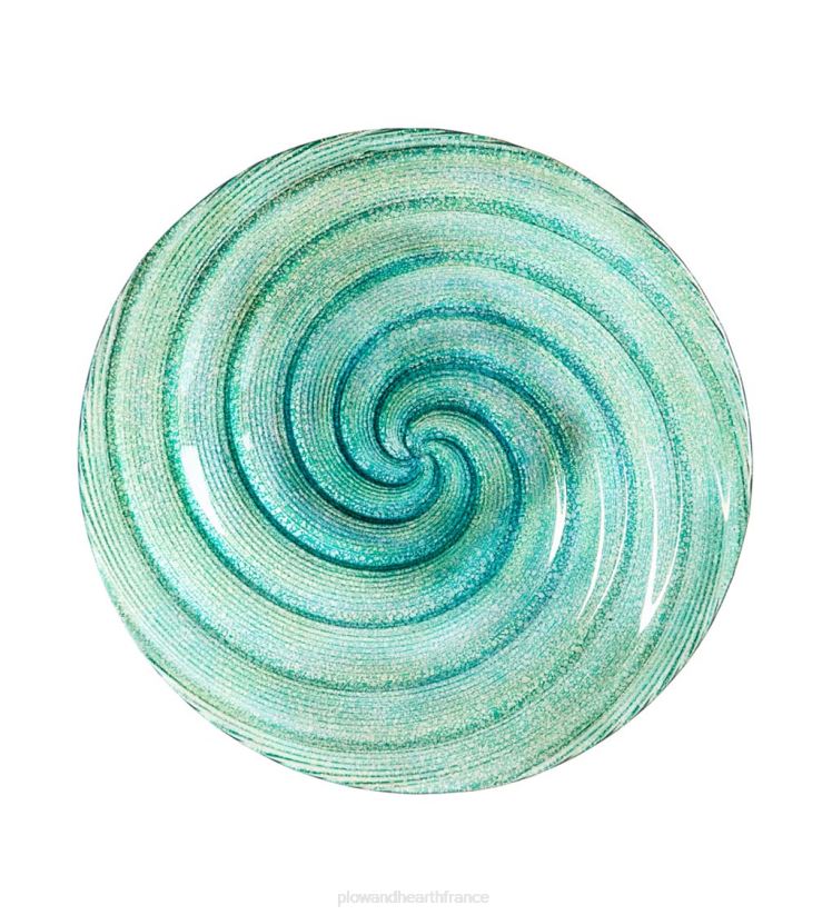 Plow & Hearth cour et jardin Bain d'oiseaux en verre avec support arbre de vie découpé au laser 0BNZ845