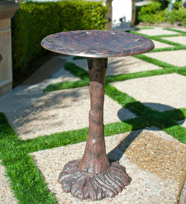 Plow & Hearth cour et jardin bain d'oiseaux en métal intemporel - bronze 0BNZ840