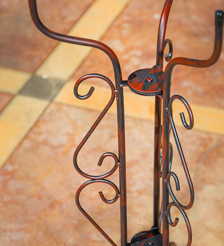 Plow & Hearth cour et jardin support de bain d'oiseaux à défilement sur trépied 0BNZ839