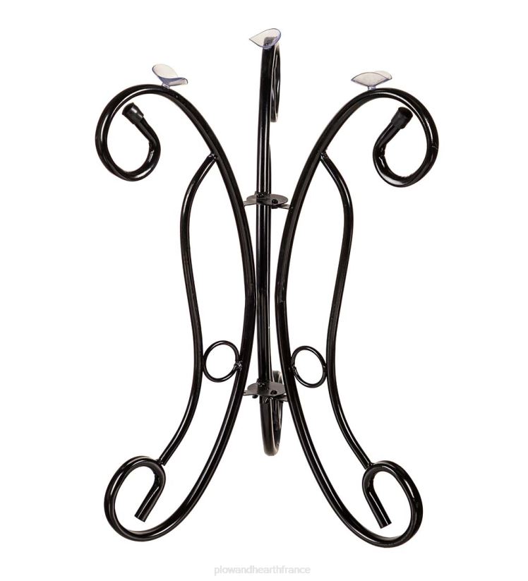 Plow & Hearth cour et jardin support pliable pour bain d'oiseaux à fioritures 0BNZ848