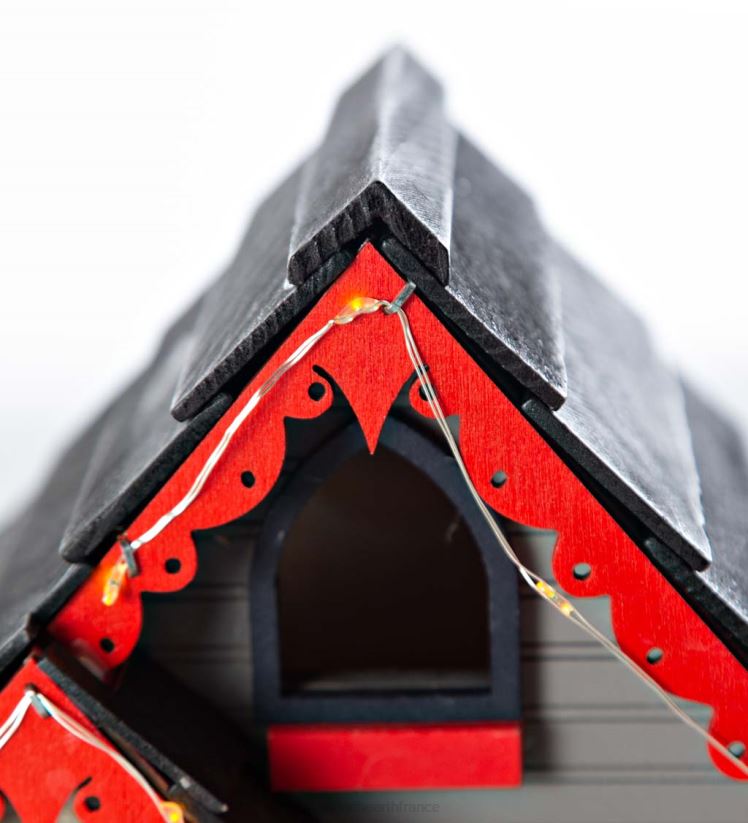 Plow & Hearth cour et jardin Nichoir de Noël éclairé 0BNZ860