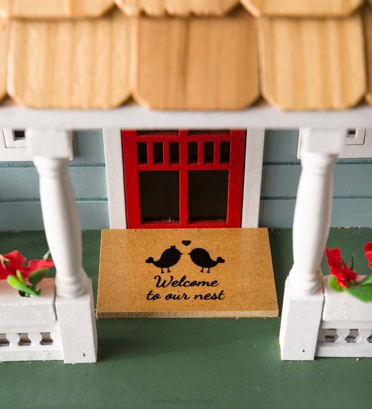 Plow & Hearth cour et jardin ensemble de nichoirs et poteaux en bois Welcome Home 0BNZ869