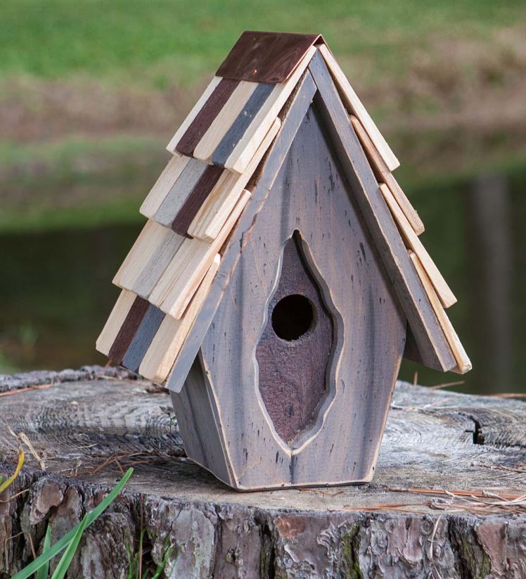 Plow & Hearth cour et jardin nichoir troglodyte vintage - bleu 0BNZ868