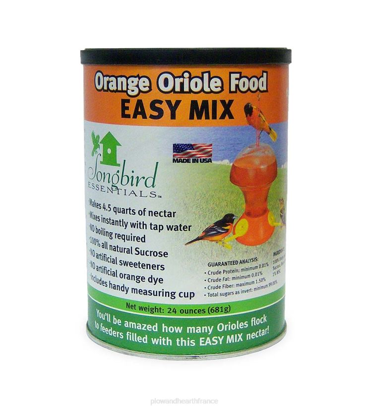 Plow & Hearth cour et jardin 24 onces de mélange de nectar d'oriole orange 0BNZ776